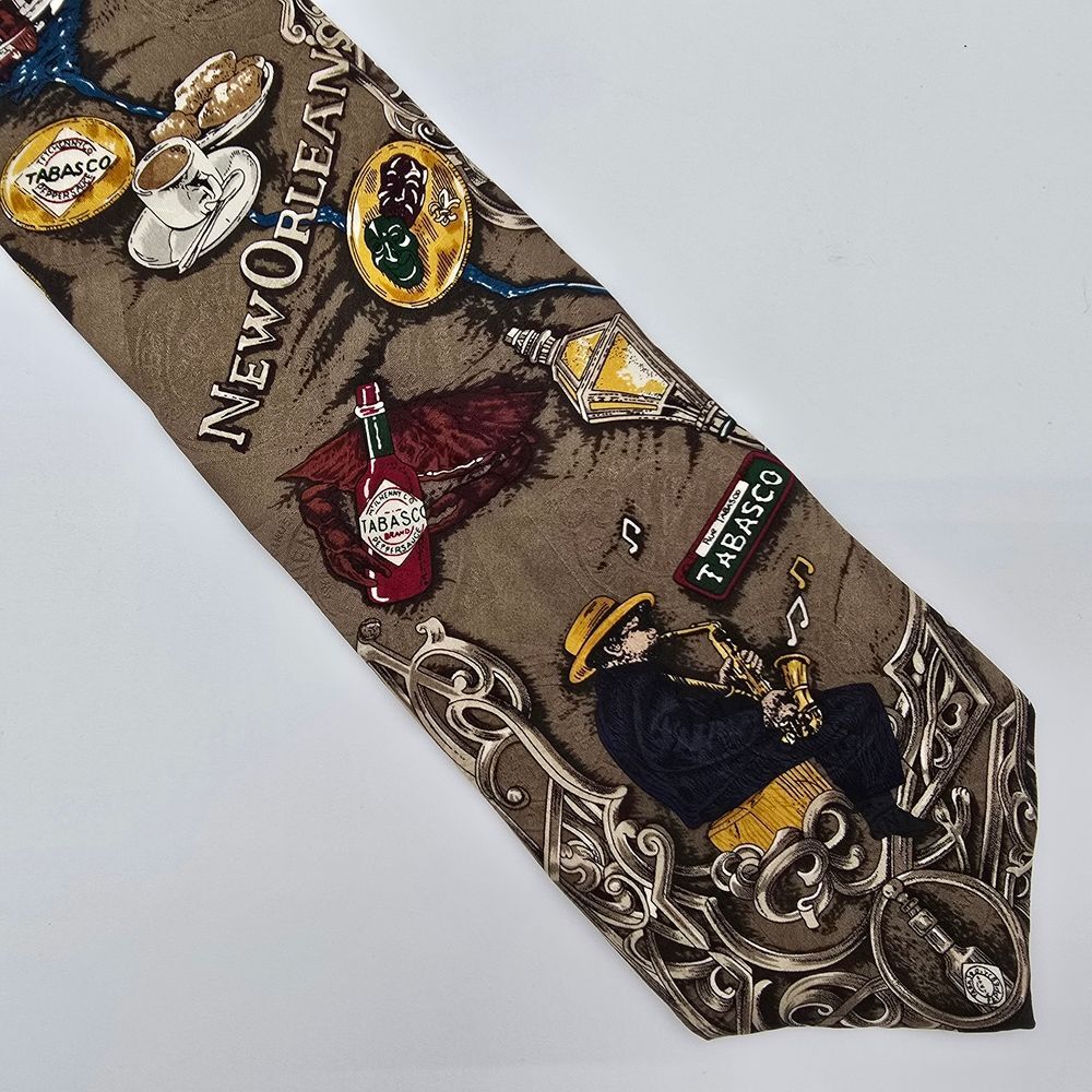 VTG Tabasco New Orleans Jazz Men's Silk Tie 4x58